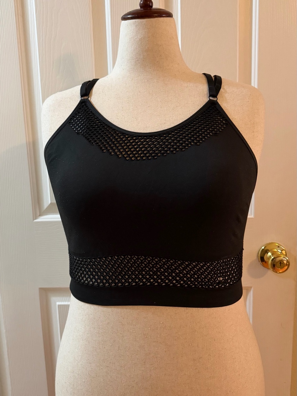 Lane Bryant Cacique Black Strappy Back Bralette 18/20